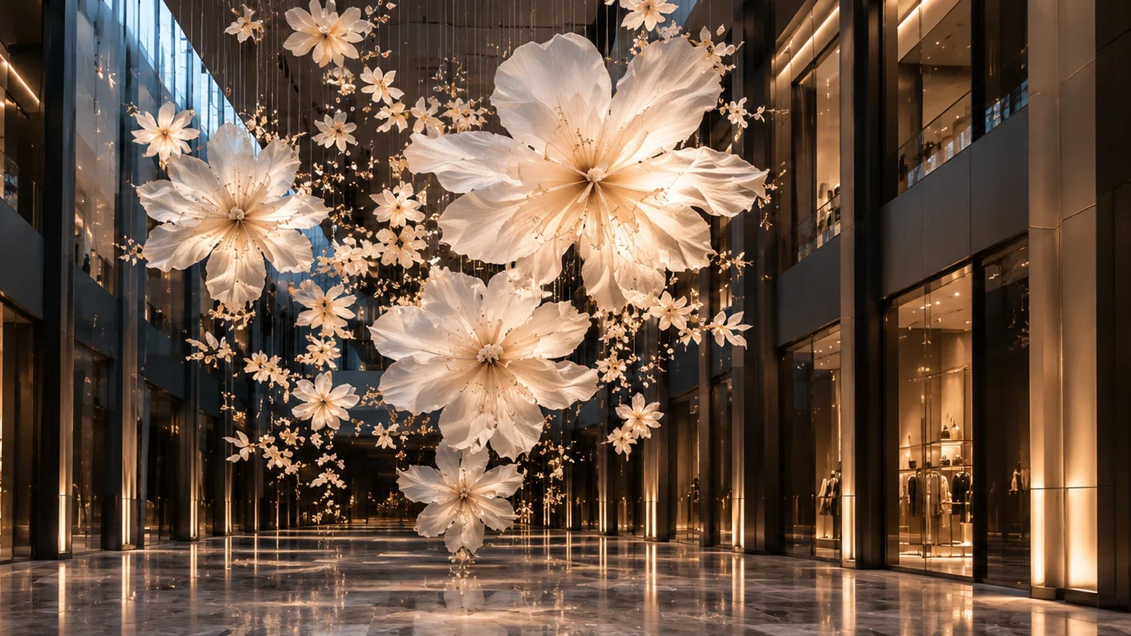 Atrium Installations — Giant Silk Art