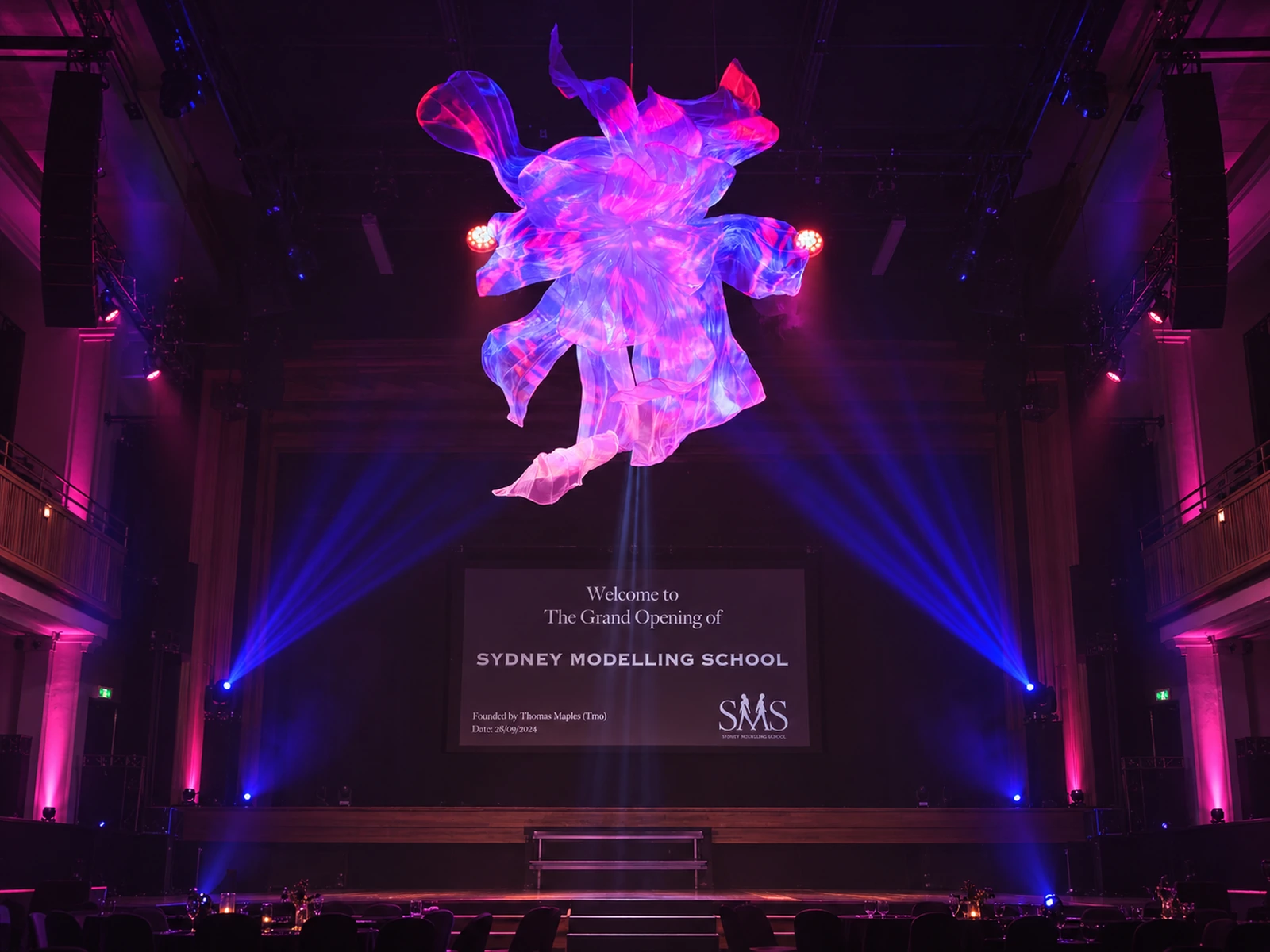 Giant Silk Art private celebration installation — project image 1