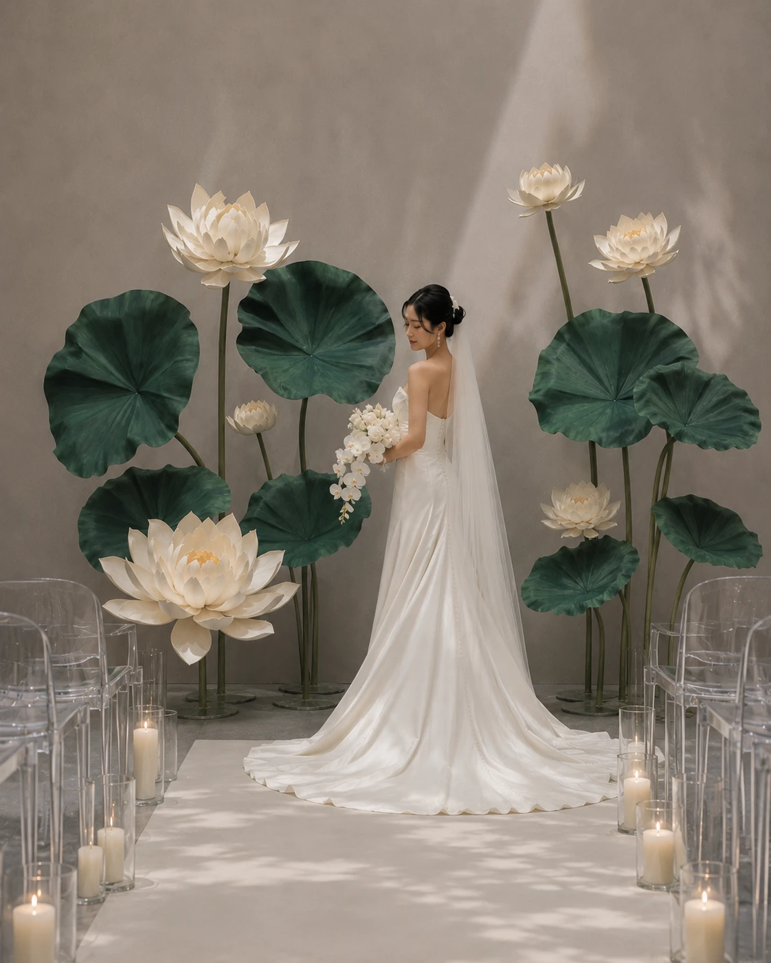 Giant Silk Art wedding floral installation — project image 6