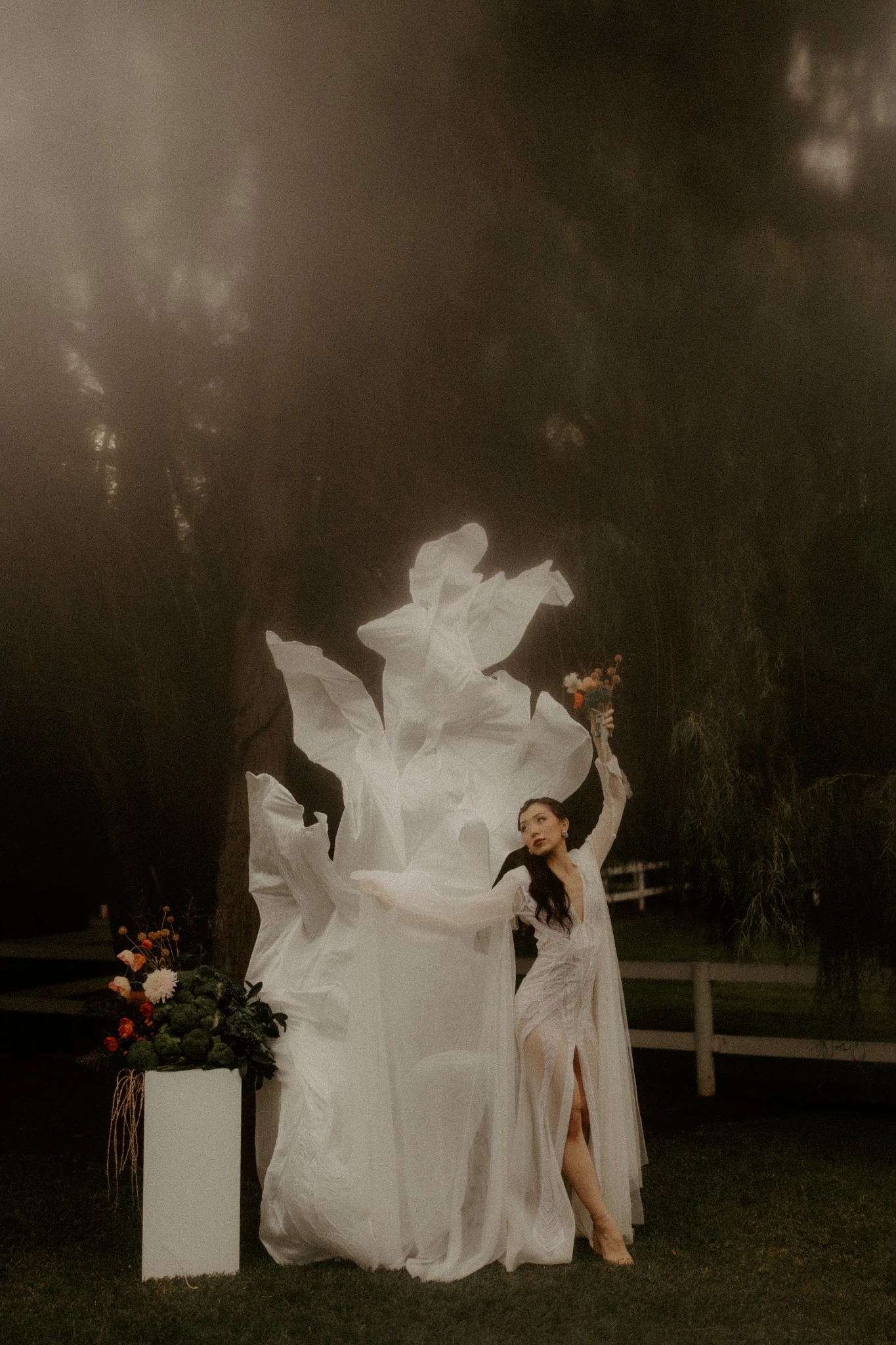 Giant Silk Art wedding floral installation — project image 7