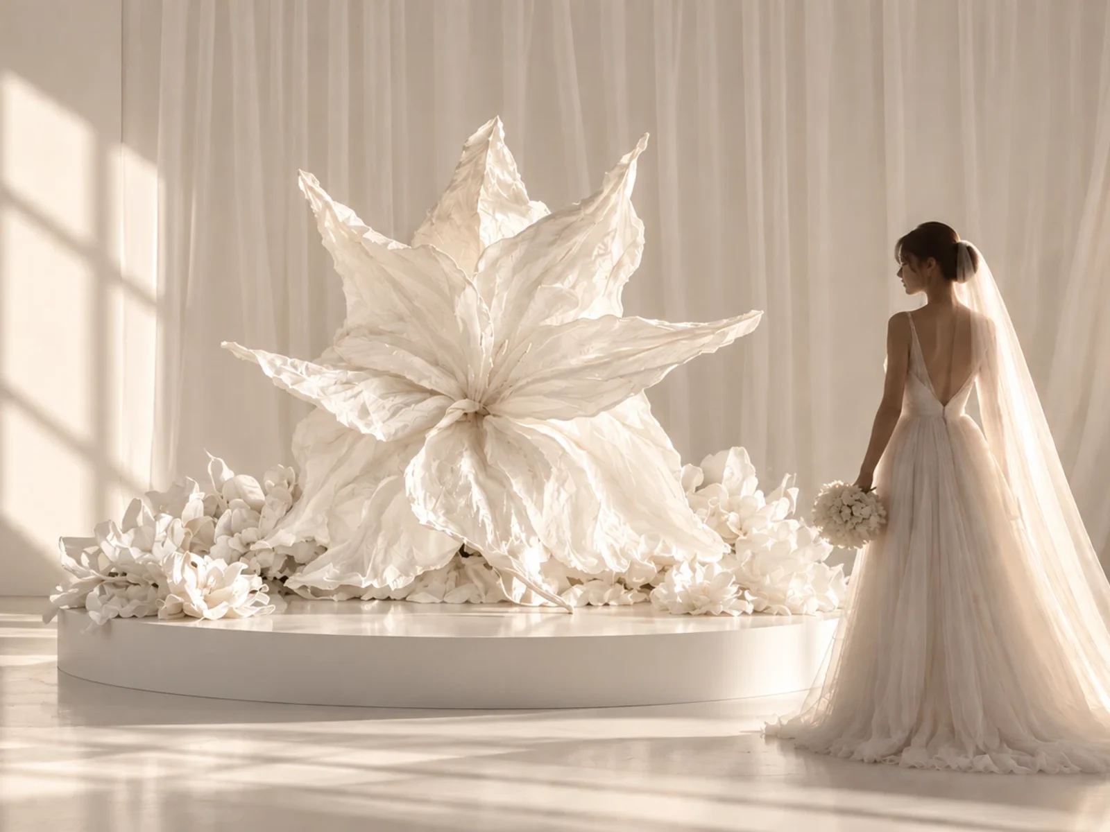 Frozen sculptural installation — Editorial & Bridal