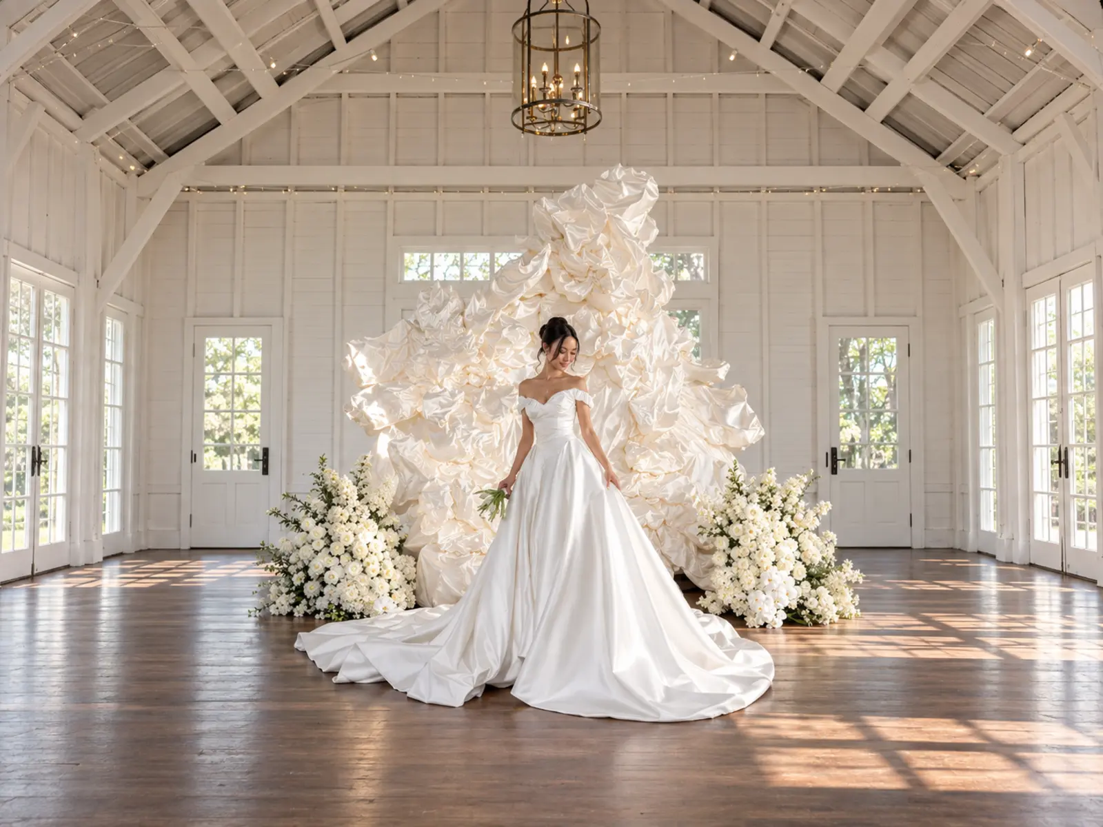 Ivory Rhapsody sculptural installation — Bridal Portraits