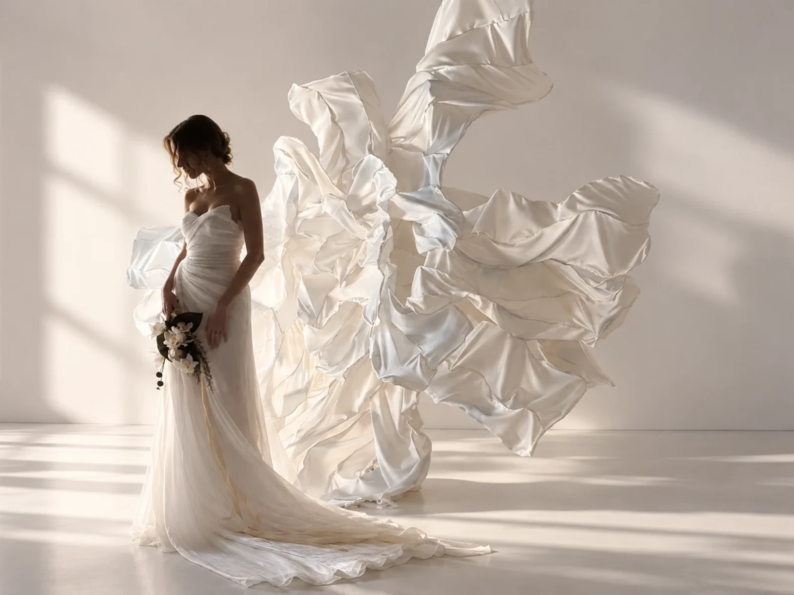 The White Muse sculptural installation — Wedding Portraits